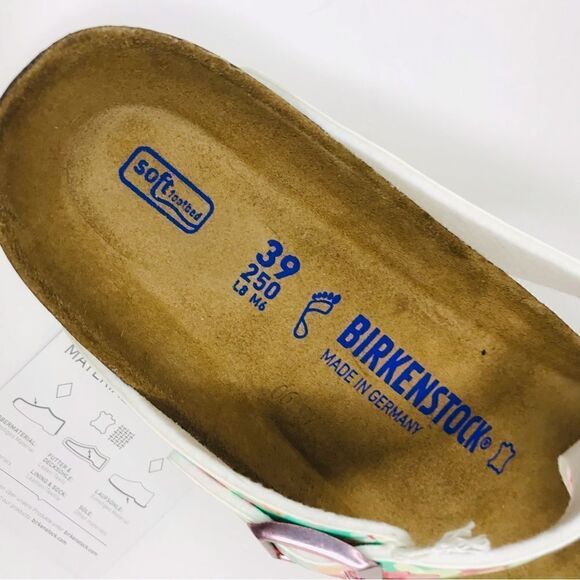 New! Birkenstock Gizeh Soft Footbed Supernatural Flower Emerald Sandals - Picture 10 of 13